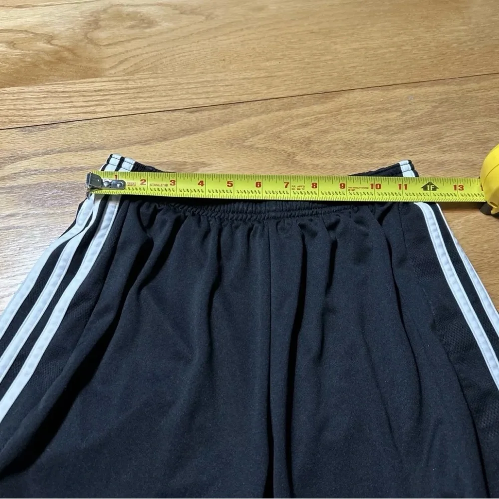 Adidas Youth Boys Small Black Soccer Shorts White Stripes Climacool Athletic‎ S
